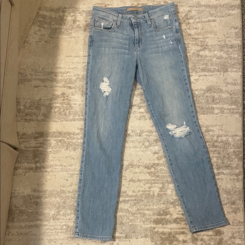 Joe's Jeans Light Blue Distressed Ankle Jeans